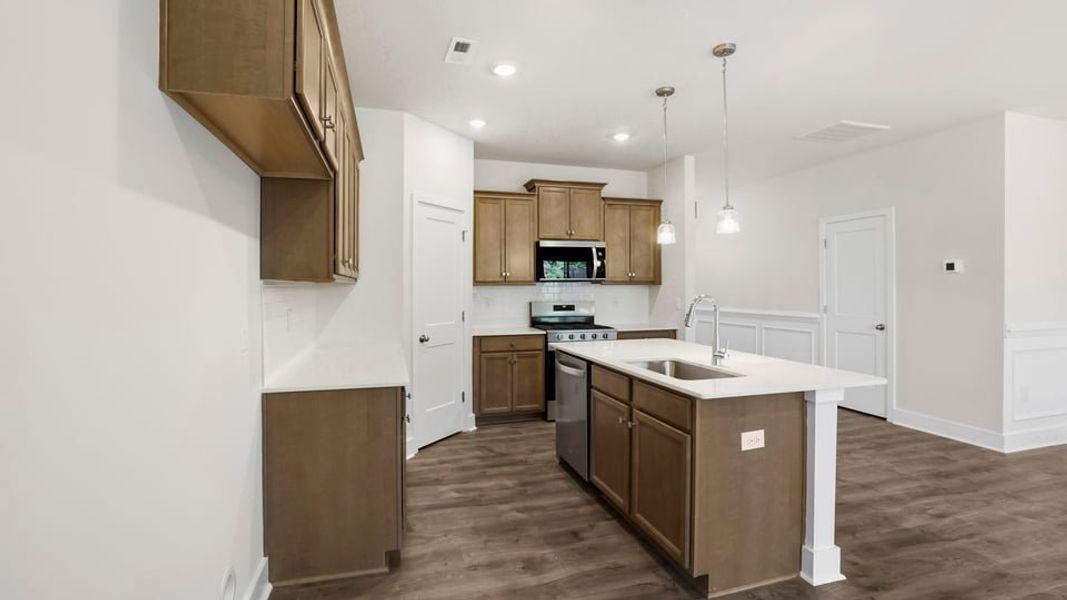 Furnished interior view inside a new home in Ken's Crossing, Moore (Image 7). Furnished interior view inside a new home in Ken's Crossing, Moore (Image 7).
