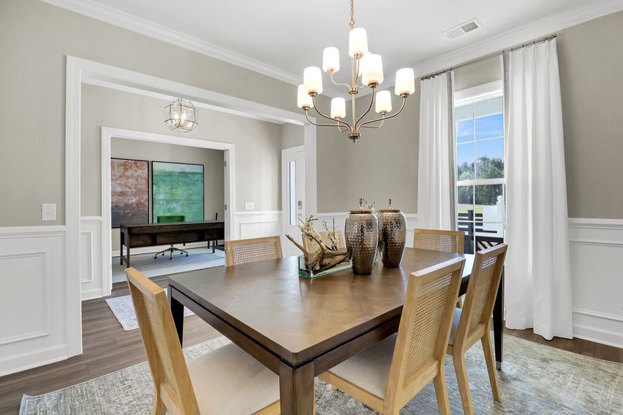 Representative furnished interior of a home built from the Lafayette - Renaissance Collection by Mungo Homes in Georgias Landing, Raleigh (Image 5).
