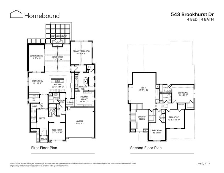 2D floor plan layout of this home in , Dallas, TX (Image 2).