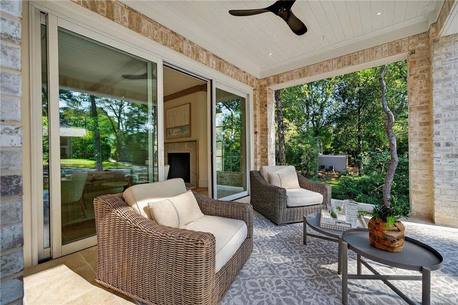 Exterior details and patio area of a home in , Atlanta (Image 36).