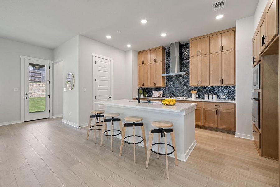 Furnished interior view inside a new home in Park Collection at Lariat, Liberty Hill (Image 33). Furnished interior view inside a new home in Park Collection at Lariat, Liberty Hill (Image 33).