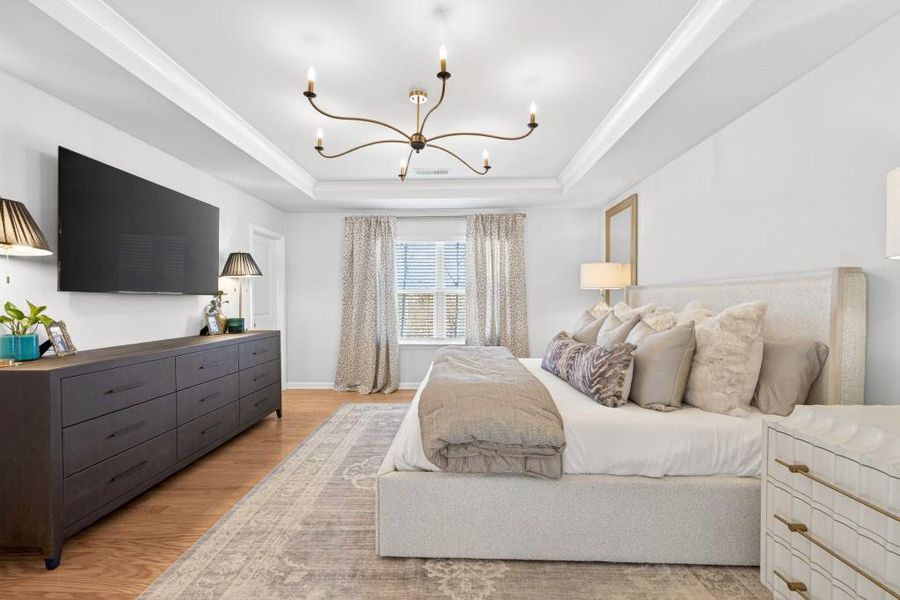 Furnished interior view inside a new home in Reunion, Flowery Branch (Image 55).