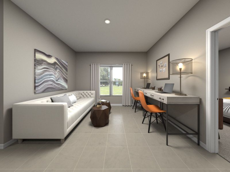 Furnished interior view inside a new home in Colbert Landings - Reserve Series, Palm Coast (Image 6).