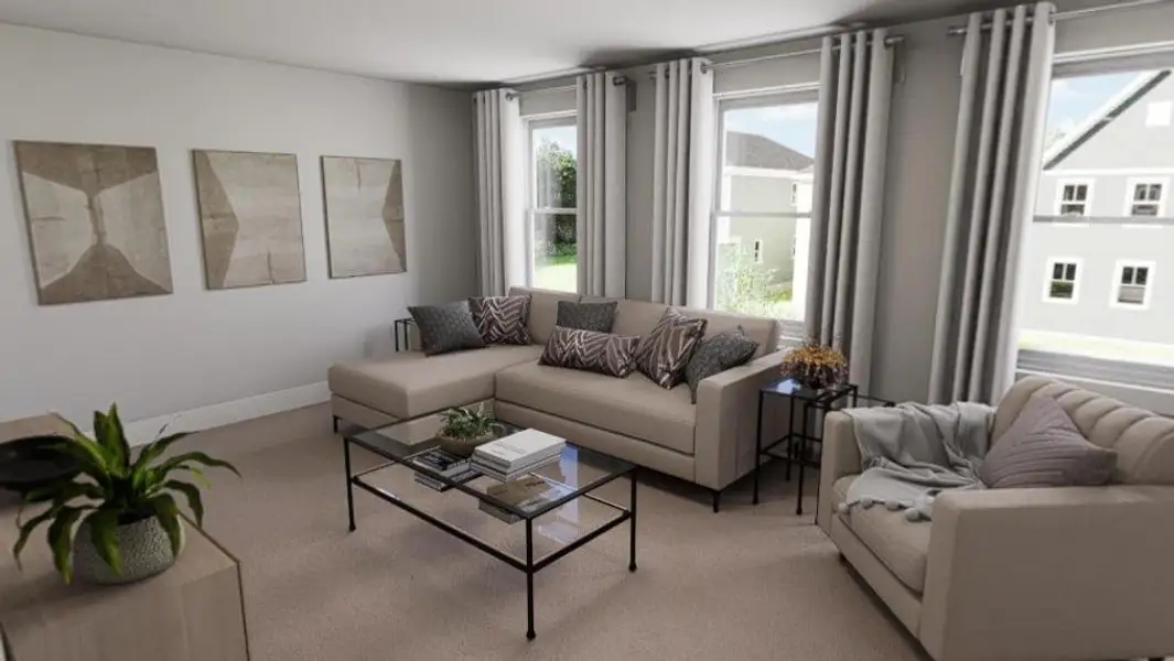 Furnished interior view inside a new home in The Preserve at Marks Creek, Knightdale (Image 10).
