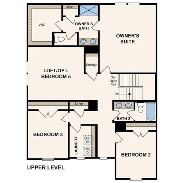 2D floor plan layout of this home in Oak Grove Glen, Snellville, GA (Image 3).