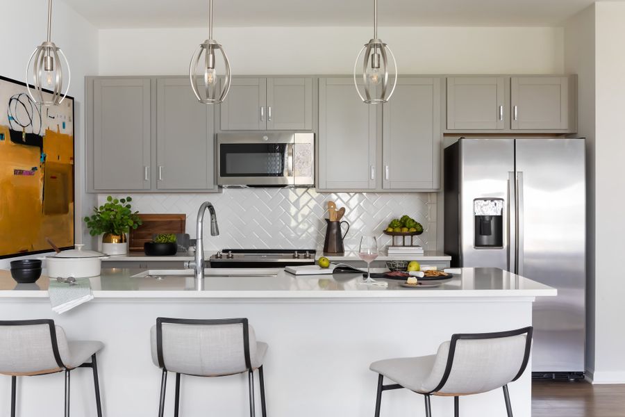 Furnished interior view inside a new home in Fifteen 15 Cannon, Charlotte (Image 8).