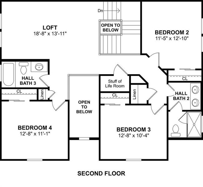 2D floor plan layout of this home in Kreymer at the Park, Wylie, TX (Image 4). 2D floor plan layout of this home in Kreymer at the Park, Wylie, TX (Image 4).