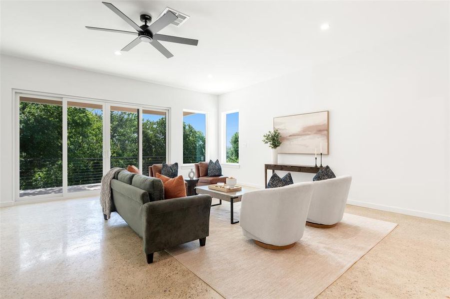 Furnished interior view inside a new home in , River Oaks (Image 6).