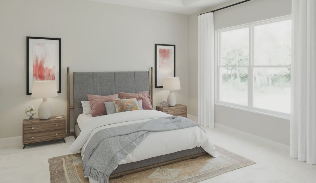 Furnished interior in a model home at Beachview Cove in Ormond Beach (Image 13).