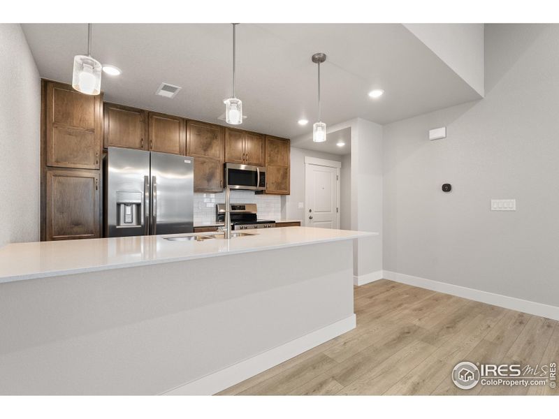 Large island for an eat-in kitchen!