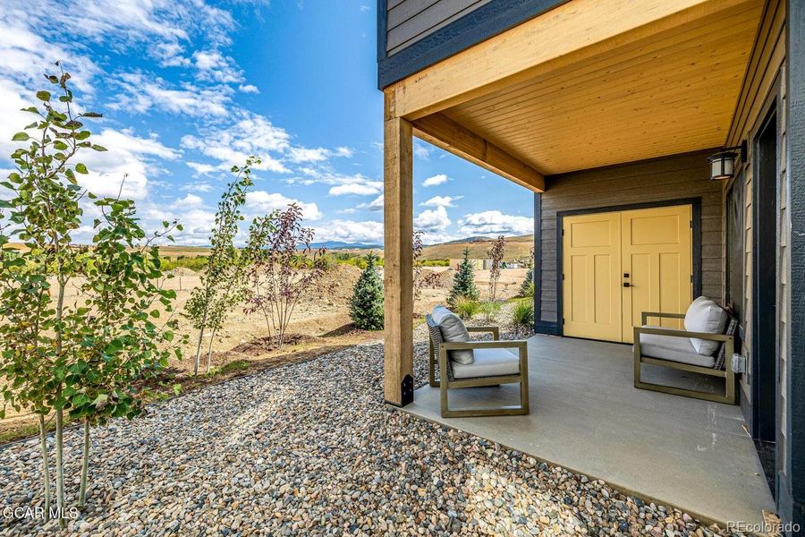 Front exterior of a new home in , Granby, CO, highlighting curb appeal (Image 19).