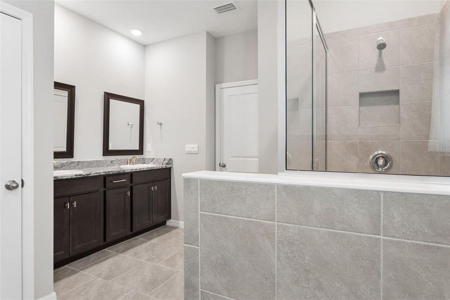 Furnished interior view inside a new home in Epperson, Wesley Chapel (Image 17). Furnished interior view inside a new home in Epperson, Wesley Chapel (Image 17).