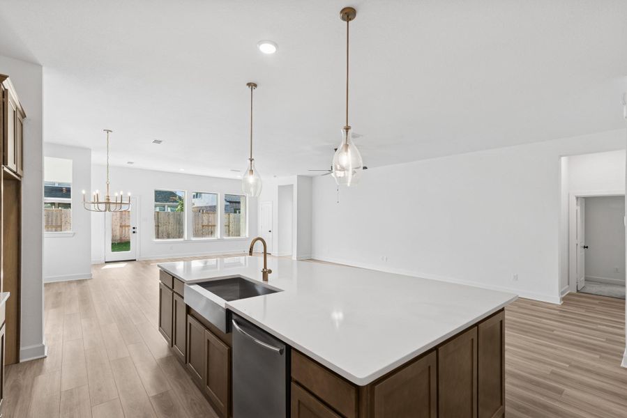 Furnished interior view inside a new home in Meridiana 55' Homesites, Manvel (Image 5).