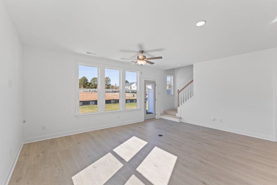 Representative unfurnished interior of a home built from the The Hemlock by RobuckHomes in Kennebec Crossing, Angier (Image 120).