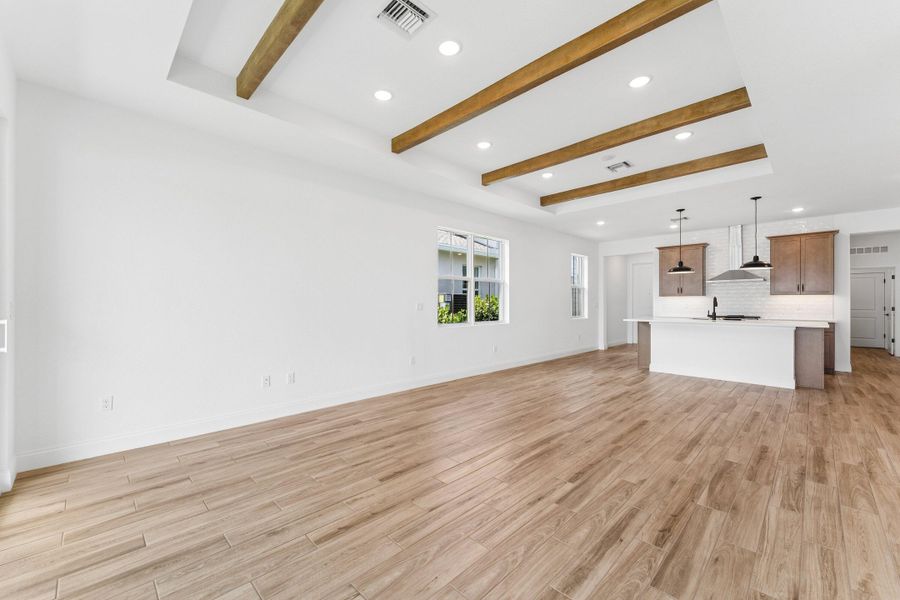 Kitchen, Dining Area & Great Room