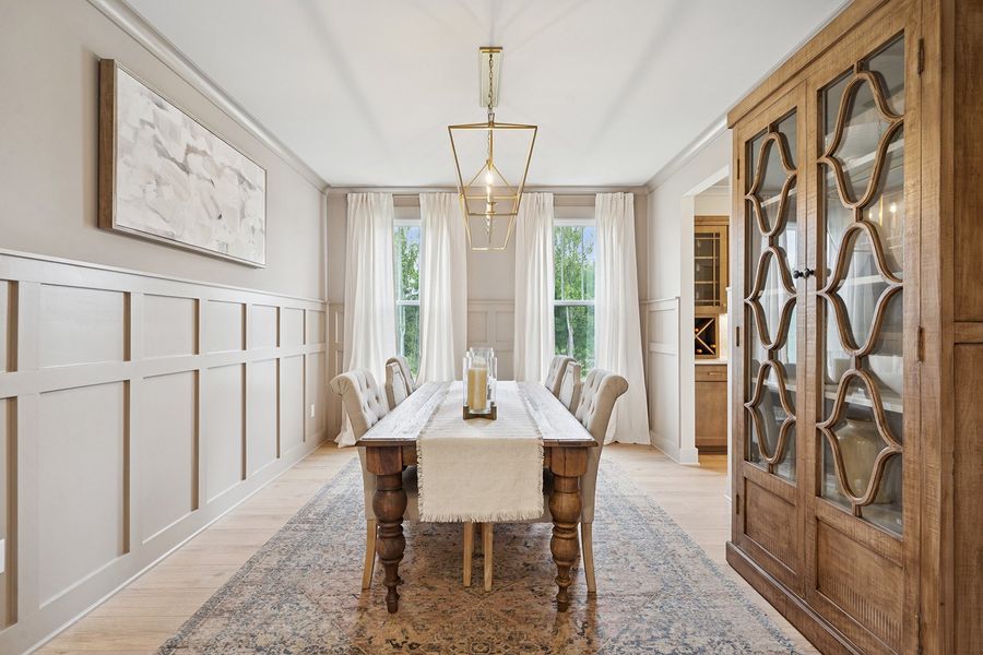 Representative furnished interior of a home built from the Yates II - Vanguard Collection by Mungo Homes in Sweetbrier, Durham (Image 6).