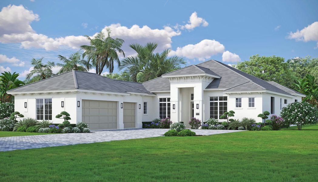 2D floor plan layout for the Tidewater by GHO Homes in The Reserve at Grand Harbor, Vero Beach, FL (Image 11).