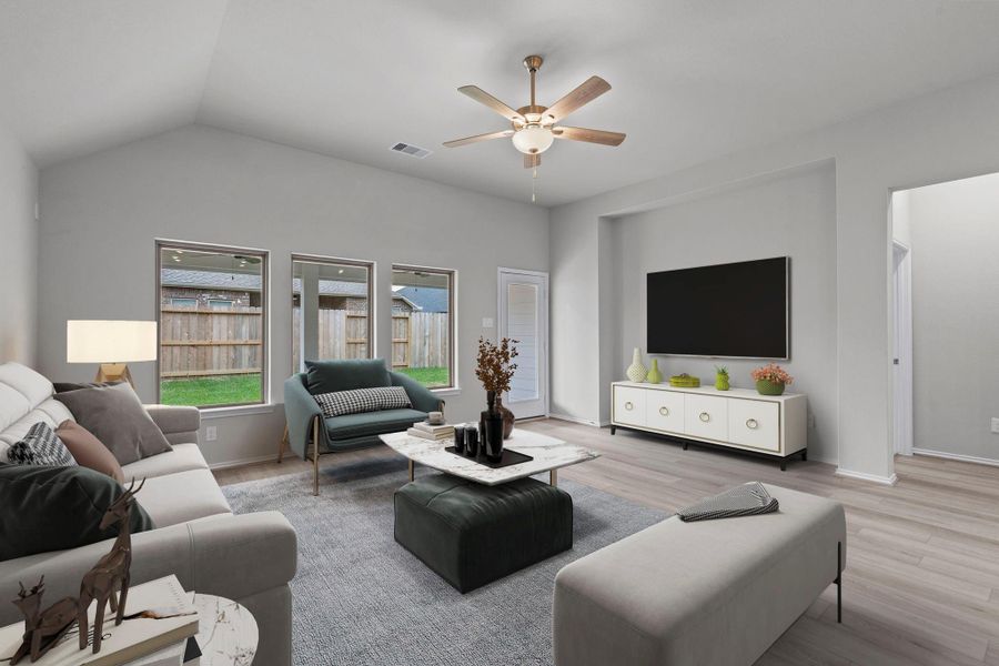 Furnished interior view inside a new home in , Spring (Image 9). Furnished interior view inside a new home in , Spring (Image 9).