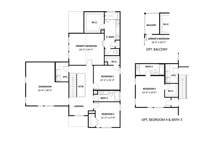2D floor plan layout of this home in Bridgeland Central, Cypress, TX (Image 3).