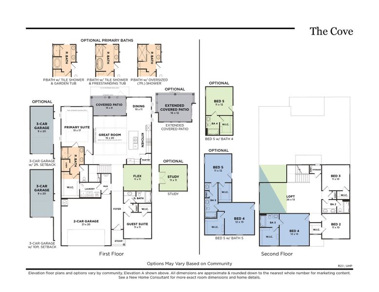 The Cove with Gourmet Kitchen and Opt. 3-Car Garage (R2.1)
