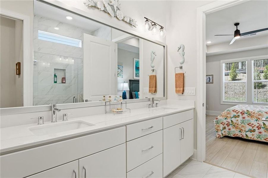 Furnished interior view inside a new home in The Reserve at Bells Ferry, Kennesaw (Image 29). Furnished interior view inside a new home in The Reserve at Bells Ferry, Kennesaw (Image 29).