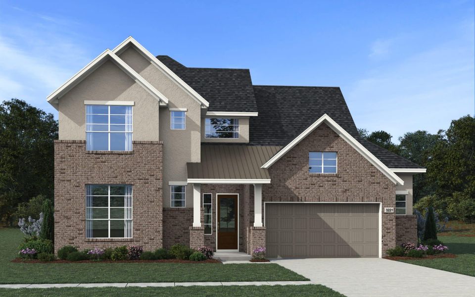 Representative exterior photo of a completed home built from the Rivers – 60/65’s by Chesmar Homes in Prominence – Now Selling, San Antonio, TX (Image 4).