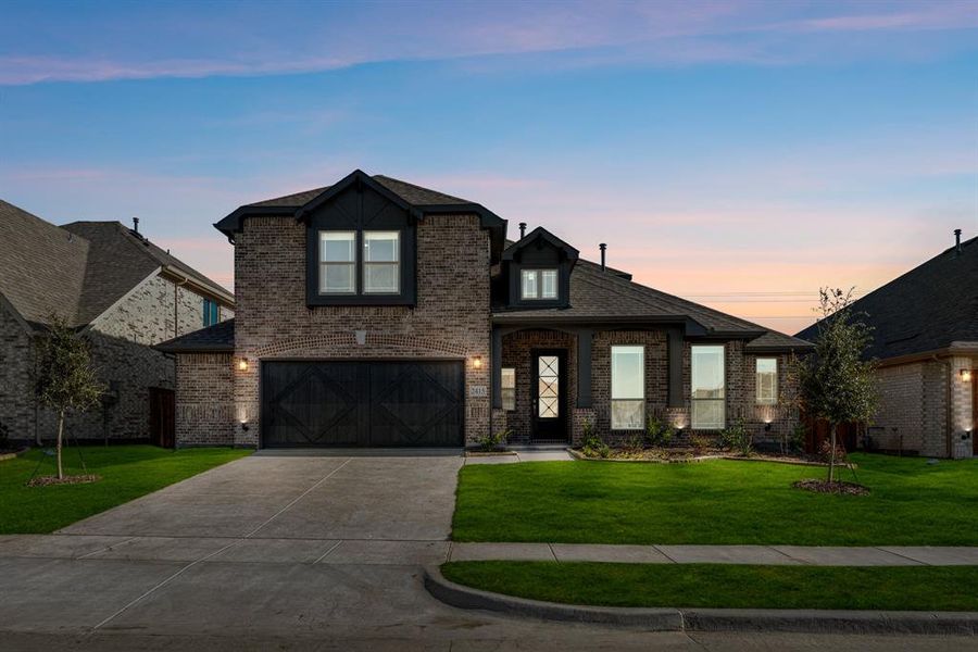 Front exterior of a new home in Sonoma Verde, McLendon-Chisholm, TX, highlighting curb appeal (Image 18).