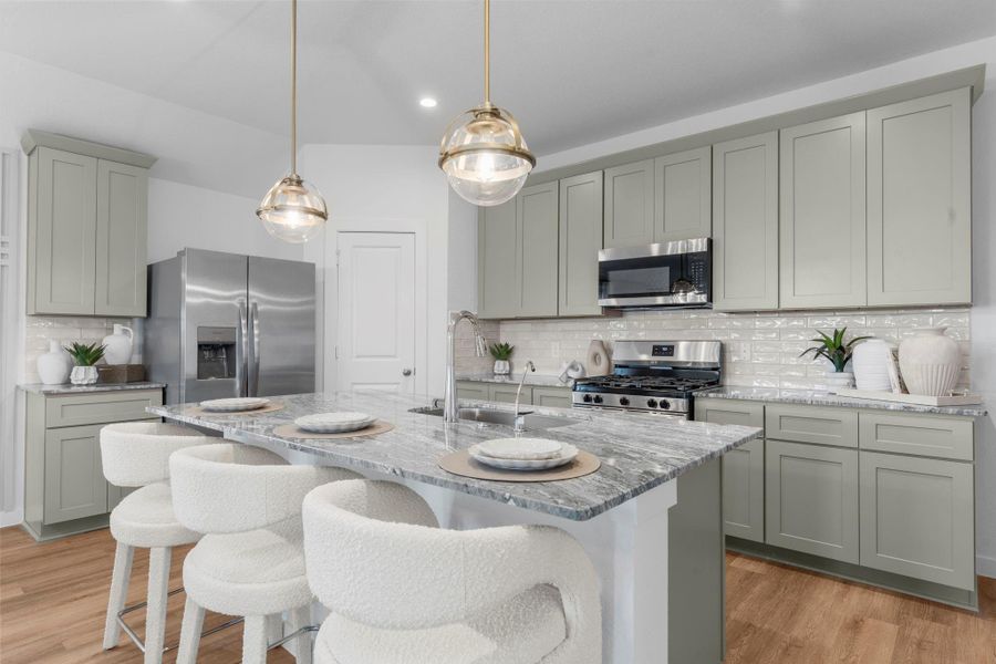 Furnished interior view inside a new home in , Iowa Colony (Image 5).