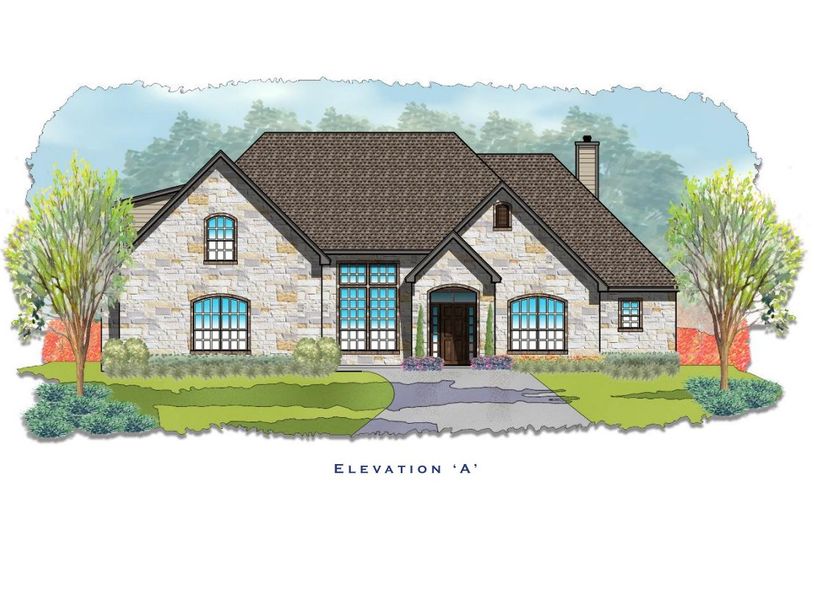 Representative rendering of the exterior for the Truman by Carothers Executive Homes (Image 1). Representative rendering of the exterior for the Truman by Carothers Executive Homes (Image 1).