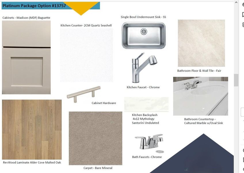 Sample of building materials used in homes in Marble Creek Crossing, Austin (Image 3).