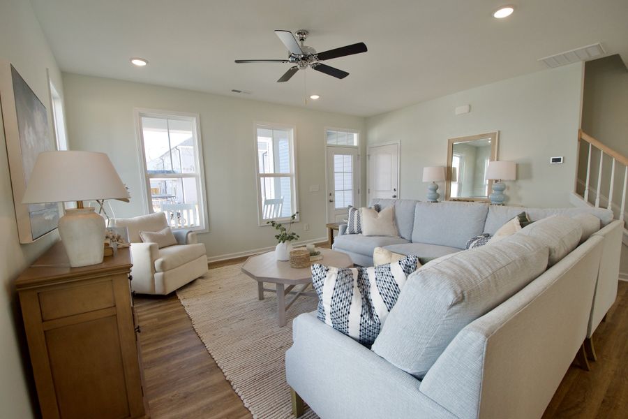 Representative furnished interior of a home built from the Madison by Stevens Fine Homes in Parkwood Estates, Leland (Image 4).
