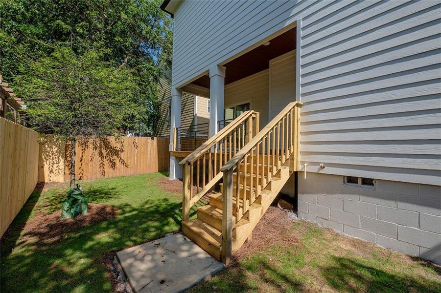 Exterior details and patio area of a home in , Atlanta (Image 4). Exterior details and patio area of a home in , Atlanta (Image 4).