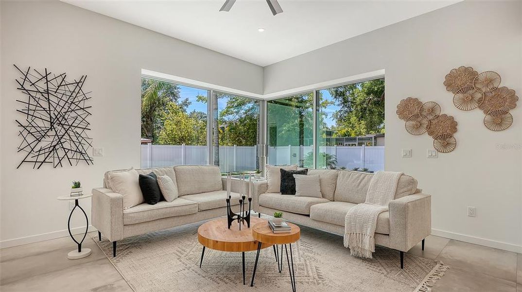 Furnished interior view inside a new home in , Sarasota (Image 19).