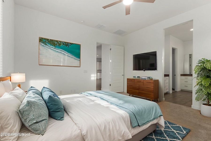 Virtually Staged Primary Bedroom