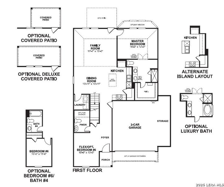 2D floor plan layout of this home in Verano Farms, San Antonio, TX (Image 5).