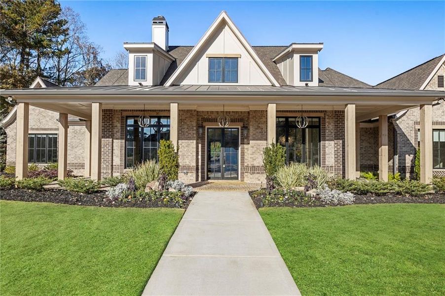 Front exterior of a new home in , Alpharetta, GA, highlighting curb appeal (Image 1).