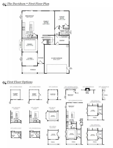 2D floor plan layout of this home in Parker's Preserve, Ridgeville, SC (Image 3). 2D floor plan layout of this home in Parker's Preserve, Ridgeville, SC (Image 3).
