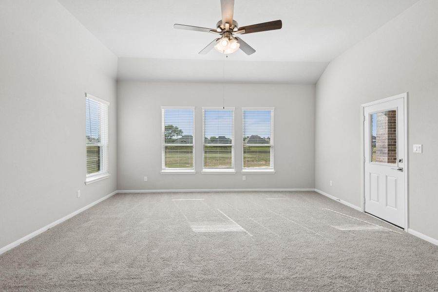 Spacious primary suite