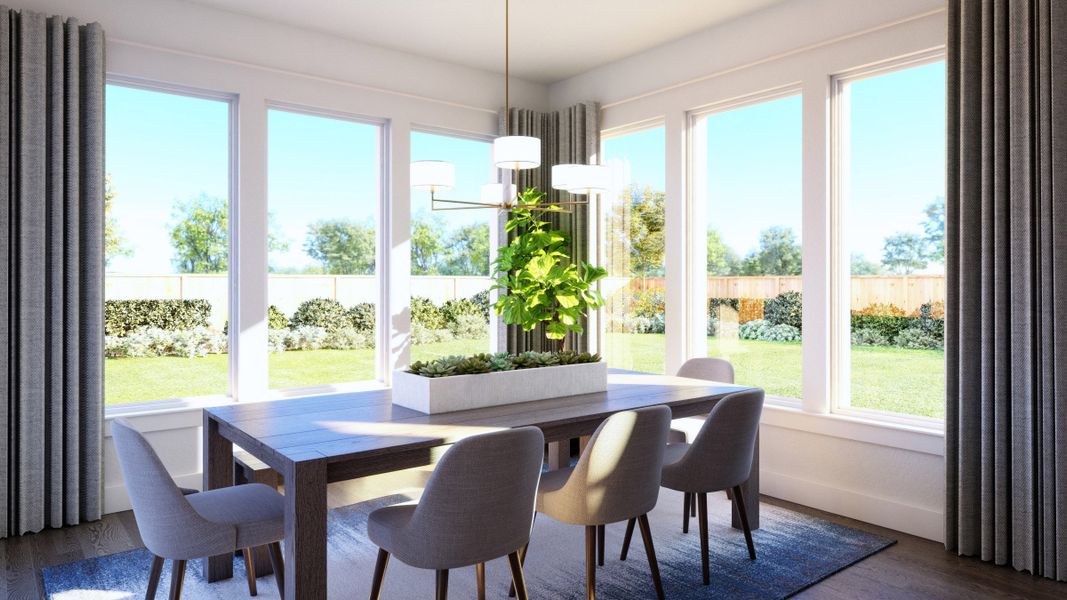 Representative furnished interior of a home built from the Brenham III by Southgate Homes in Eliana, McKinney (Image 8).