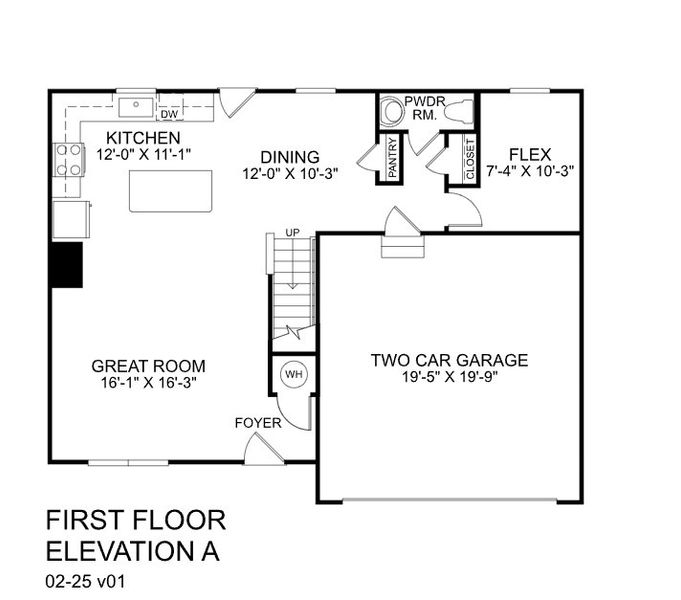 2D floor plan layout for the Cedar by Ryan Homes in Ellison, Spartanburg, SC (Image 2). 2D floor plan layout for the Cedar by Ryan Homes in Ellison, Spartanburg, SC (Image 2).