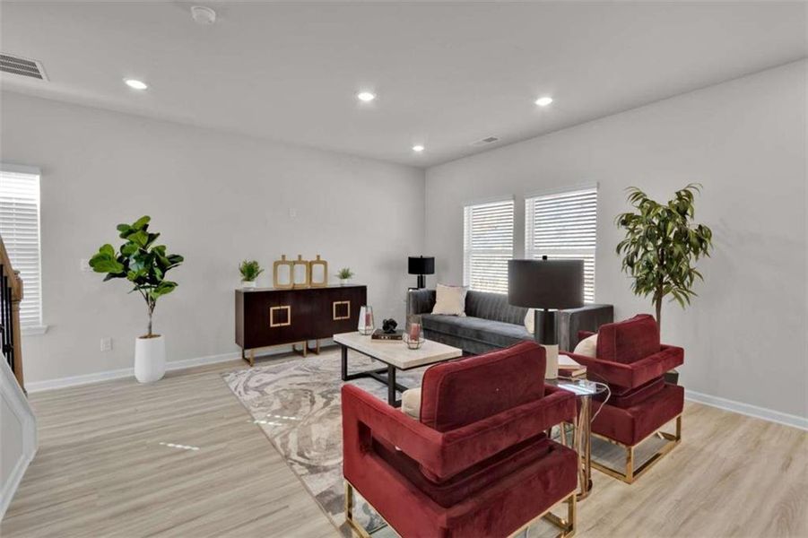 Furnished interior view inside a new home in Hawthorne Station, College Park (Image 4). Furnished interior view inside a new home in Hawthorne Station, College Park (Image 4).