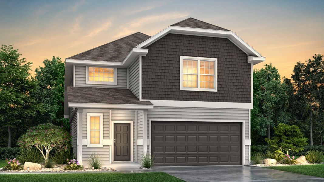 Representative exterior photo of a completed home built from the The Wisteria by Legend Homes in Hanna Ranch, Fort Worth, TX (Image 21). Representative exterior photo of a completed home built from the The Wisteria by Legend Homes in Hanna Ranch, Fort Worth, TX (Image 21).