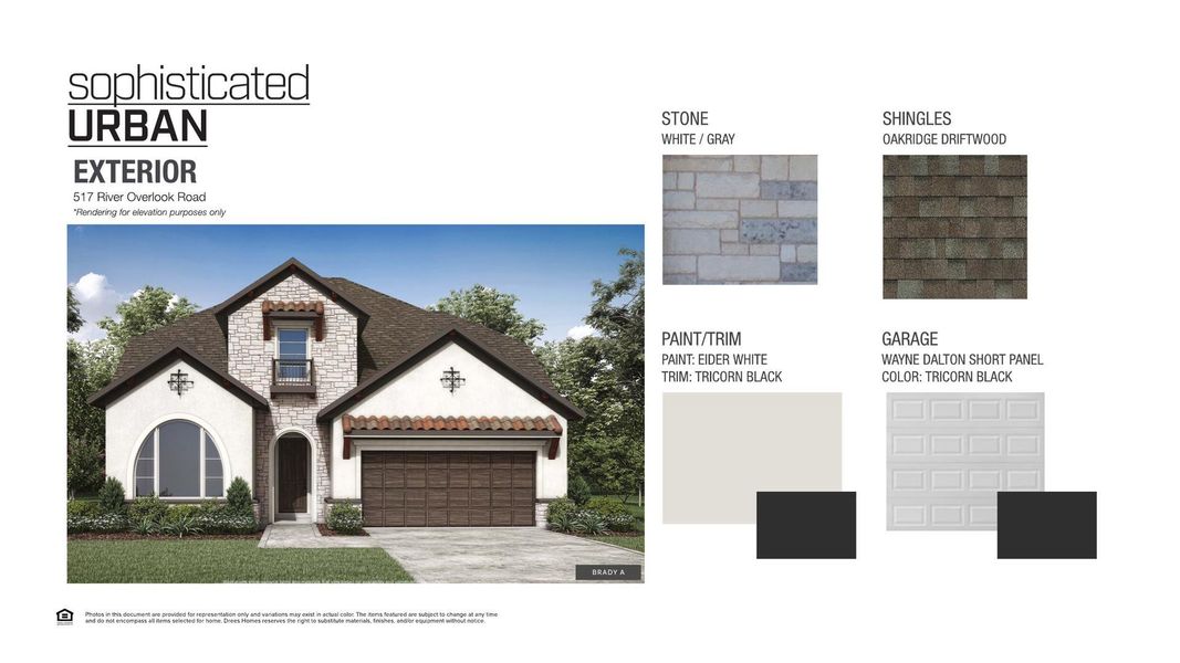 Sample of building materials used in homes in Wolf Ranch South Fork, Georgetown (Image 10).