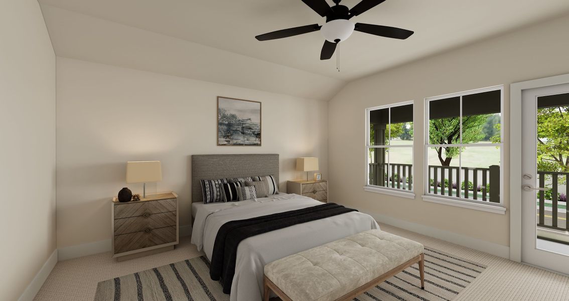 Representative furnished interior of a home built from the Landau by Tri Pointe Homes in Painted Tree, McKinney (Image 10).