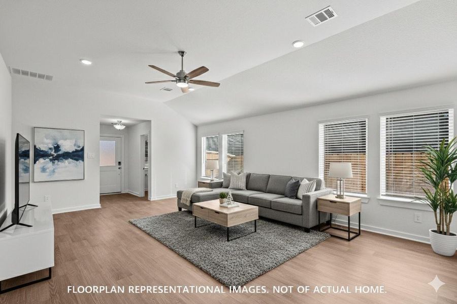 Furnished interior view inside a new home in Marvida, Cypress (Image 10).