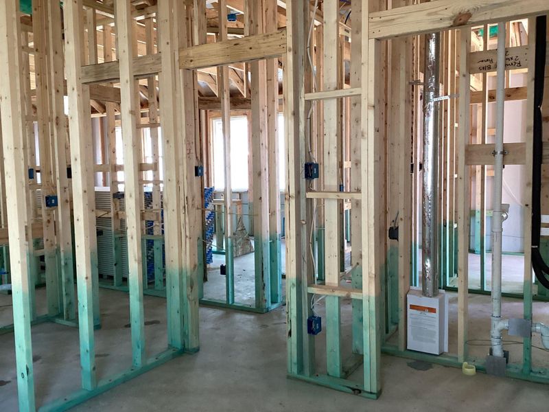 In-progress construction of a new home in The Homestead at Lariat, Liberty Hill, TX (Image 22). In-progress construction of a new home in The Homestead at Lariat, Liberty Hill, TX (Image 22).