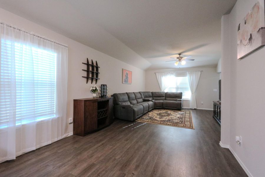 Dining to living area. Dining to living area.