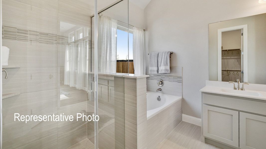 Furnished interior view inside a new home in Wildflower Ranch, Fort Worth (Image 12).