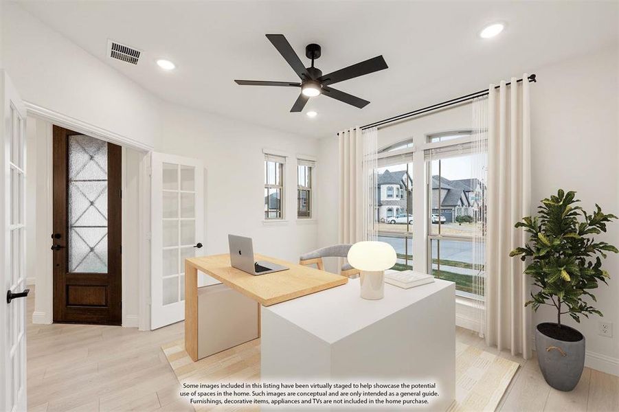 Furnished interior view inside a new home in Villages of Hurricane Creek, Anna (Image 9).