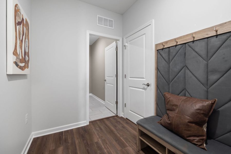 Furnished interior view inside a new home in Exchange at 401, Raleigh (Image 11).